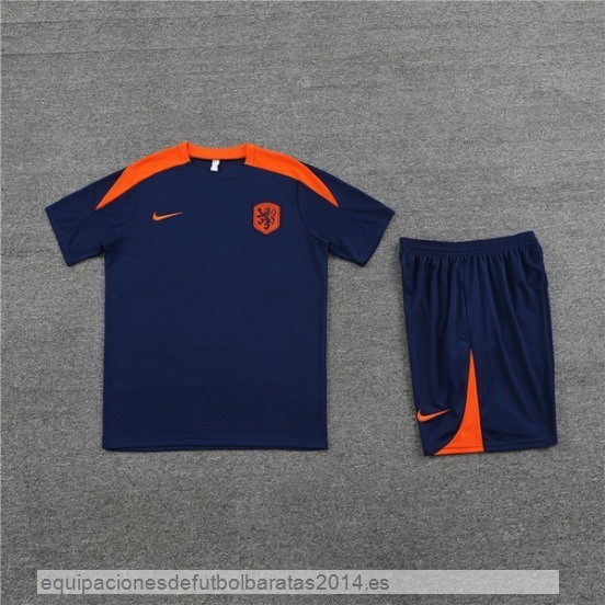 Nuevo Entrenamiento Conjunto Completo Holanda 2024 Azul Naranja Baratas